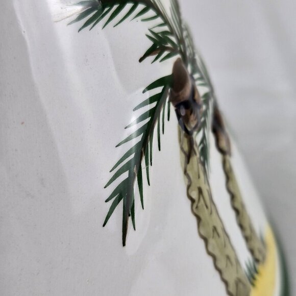Palm Tree Themed Ceramic Jarred Candle Topper or Shade and Plate - Picture 5 of 13